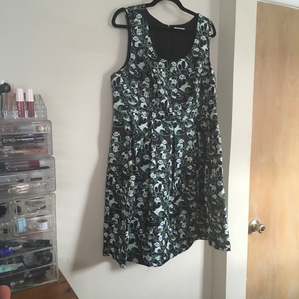 ModCloth panda sleeveless dress 1x like new